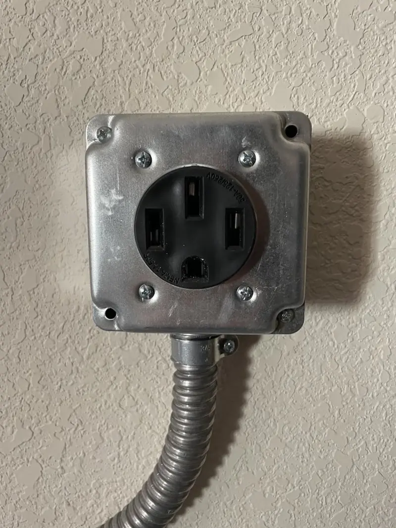NEMA 14-50 outlet installed for Electrical Panel Upgrade in Wilsonville